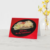Wil Taco Bout mijn Valentijn zijn? Kaart (Gele Bloem)