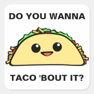 Wil Taco er mee weggooien Vierkante Sticker
