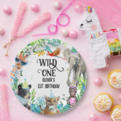 Wil Verjaardag Safari Dieren Papieren Bordje (Feest)