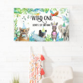 Wil Verjaardag Safari Dieren Spandoek (Insitu)