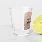 WIl You Be My Bridesmaid - Rose Gold Glitter  Shot Glas (Links)