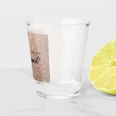 WIl You Be My Bridesmaid - Rose Gold Glitter  Shot Glas (Rechts)