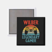 Wilber Cadeau Naam Gepersonaliseerd Grappig Gamen Magneet (Voorkant / Achterkant)