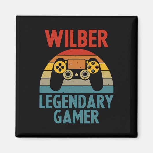 Wilber Cadeau Naam Gepersonaliseerd Grappig Gamen Magneet (Voorkant)