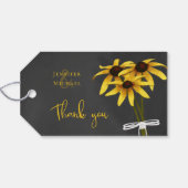 Wilbloembruiloft Rudbeckia Black Eyed Susan Cadeaulabel (Achterkant Horizontaal)