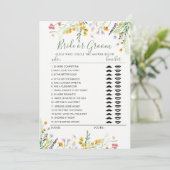 Wilbloemen Bride of Groom-spel volledig bewerkbare Kaart (Staand voorkant)