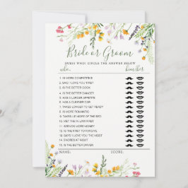 Wilbloemen Bride of Groom-spel volledig bewerkbare Kaart