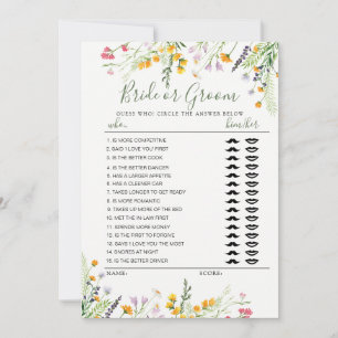 Wilbloemen Bride of Groom-spel volledig bewerkbare Kaart