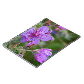 Wilbloemen met fijne geraniumbloemen notitieboek (Linkerzijde)