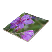 Wilbloemen met fijne geraniumbloemen tegeltje (Zijkant)