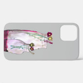 Wilbloemen van waterverf in vaas Case-Mate iPhone case (Achterkant (horizontaal))
