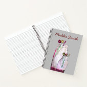 Wilbloemen van waterverf in vaas notitieboek (Binnen)