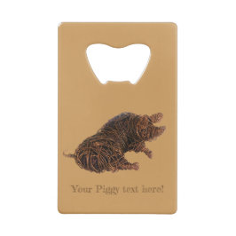 Wilbur - een merkwaardig varken. creditkaart flessenopener