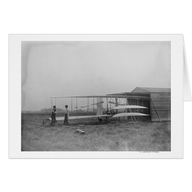 Wilbur & Orville Wright in 2e aangedreven machine (Voorkant Horizontaal)