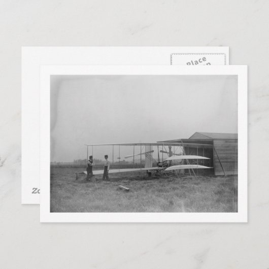 Wilbur & Orville Wright in 2e aangedreven machine Briefkaart (Voorkant / Achterkant)