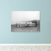 Wilbur & Orville Wright in 2e aangedreven machine Canvas Afdruk (Insitu (Houten vloer))