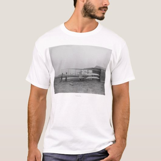 Wilbur & Orville Wright in 2e aangedreven machine T-shirt (Voorkant)