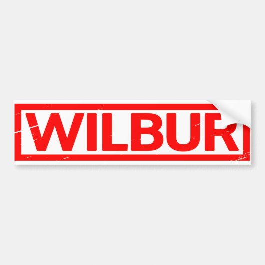 Wilbur Stamp Bumpersticker (Voorkant)