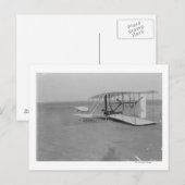 Wilbur Wright in beschadigd vliegtuig na Briefkaart (Voorkant / Achterkant)