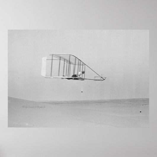 Wilbur Wright in Level Glide Poster (Voorkant)
