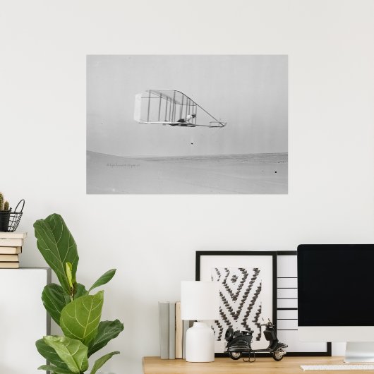 Wilbur Wright in Level Glide Poster (Thuiskantoor)