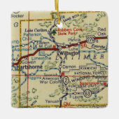 Wilburton OK  Kaart Keramisch Ornament (Voorkant)