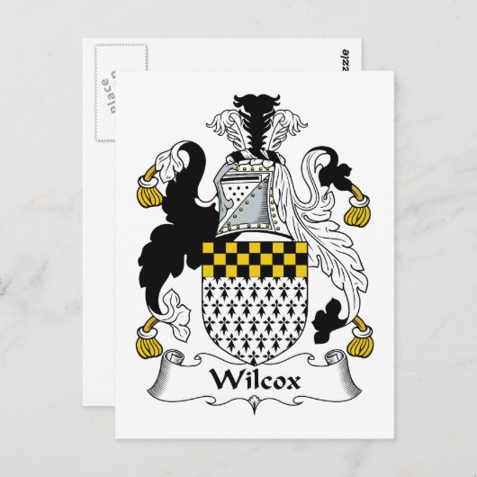 Wilcox Family Crest Briefkaart (Voorkant / Achterkant)