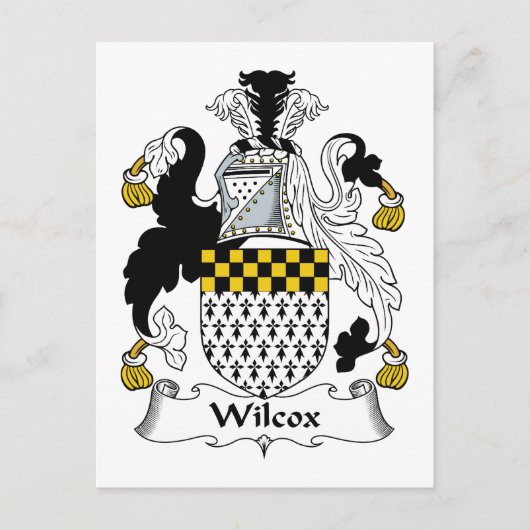 Wilcox Family Crest Briefkaart (Voorkant)