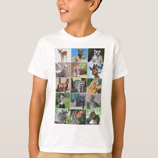 Wild 15 in het wild gefokte dieren t-shirt (Voorkant)