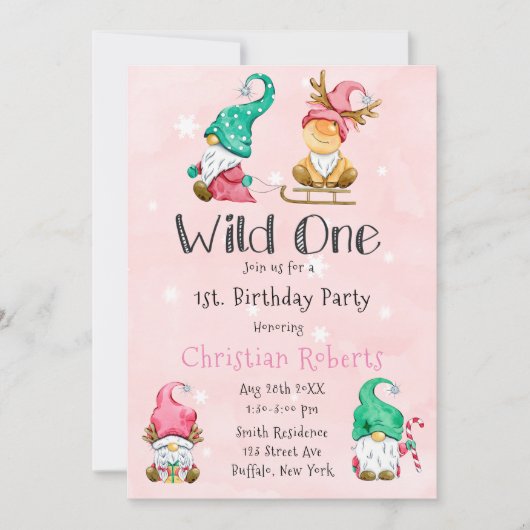 Wild 1 kerst geit 1 dag kaart (Voorkant)