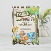 Wild 1st, 2nd and 3rd Birthday Girl Kaart (Staand voorkant)