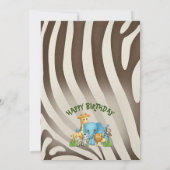 Wild 1st, 2nd and 3rd Birthday Girl Kaart (Achterkant)