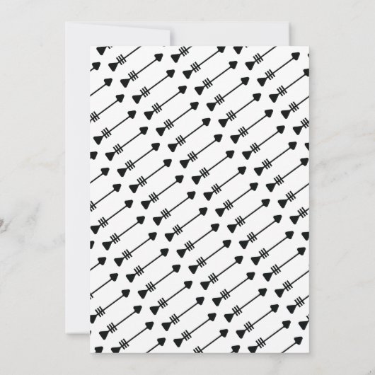 Wild 1st Birthday Camp Tribal Black and White (Achterkant)