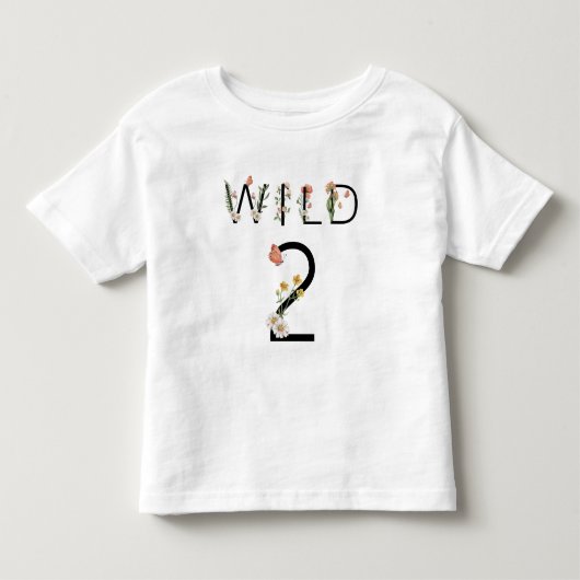 Wild 2 Wildflowers 2e verjaardag Kinder Shirts (Voorkant)