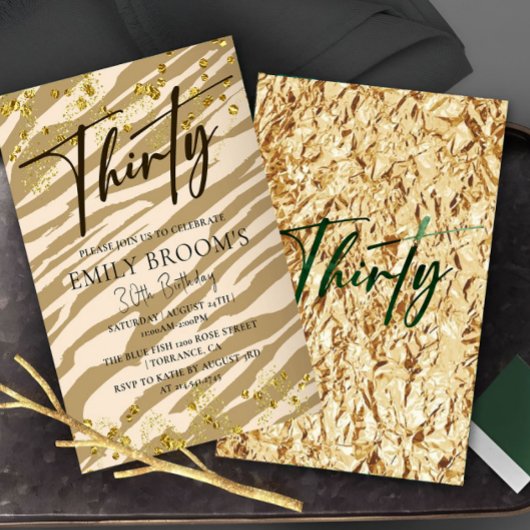 Wild 30th Birthday Invitation Kaart