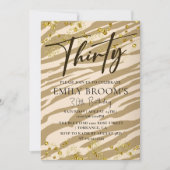 Wild 30th Birthday Invitation Kaart (Voorkant)