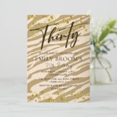 Wild 30th Birthday Invitation Kaart (Staand voorkant)