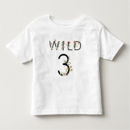 Wild 3 Wildbloemen 3e verjaardag Kinder Shirts