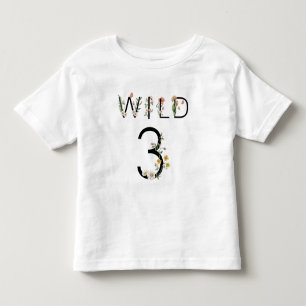 Wild 3 Wildbloemen 3e verjaardag Kinder Shirts