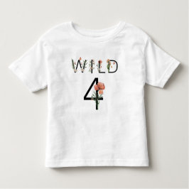 Wild 4 Wildbloemen 4e verjaardag Kinder Shirts