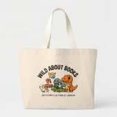 Wild About Books Large Grote Tote Bag (Voorkant)