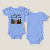 Wild about Christmas baby one piece infant (Ontwerp Voorkant & Achterkant)