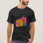 Wild About Fall Leopard Pumpkin Fall Vibes Hello F T-shirt (Voorkant)