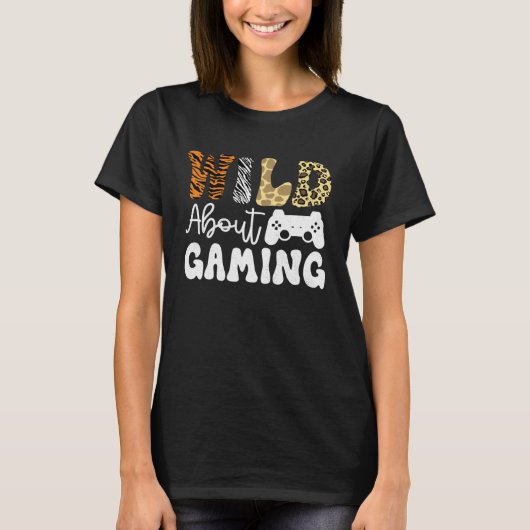 Wild About Gaming Gamer Boys Video Gaming Men T-shirt (Voorkant)