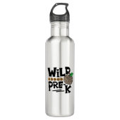 Wild About Pre-K Leopard Back to School Teacher Waterfles (Voorkant)