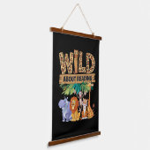 Wild About Reading Luipaardprint Cute Dierentuin D Hangend Wandkleed (Gebogen)
