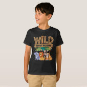Wild About Reading Luipaardprint Cute Zoo Dier T-shirt (Voorkant volledig)