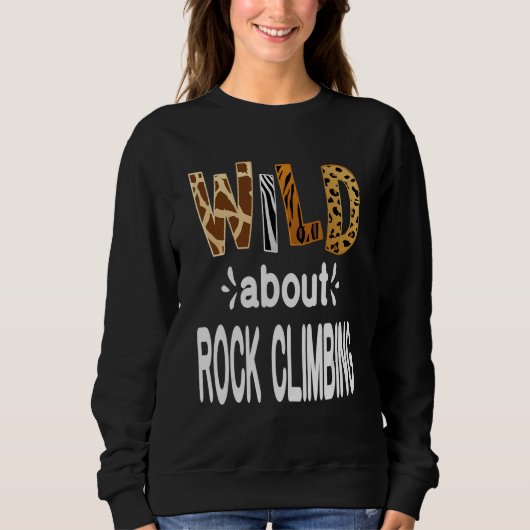 Wild About Rock Climbing Trui (Voorkant)