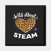 Wild About Steam Leopard Squad Stem Byck To School Magneet (Voorkant)