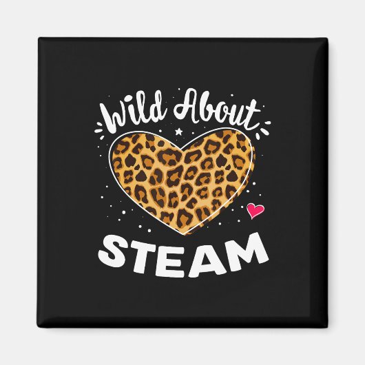 Wild About Steam Leopard Squad Stem Byck To School Magneet (Voorkant)